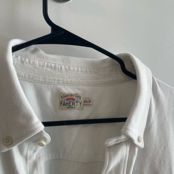 Faherty White Button-Up Shirt Soft - Picture 3 of 4